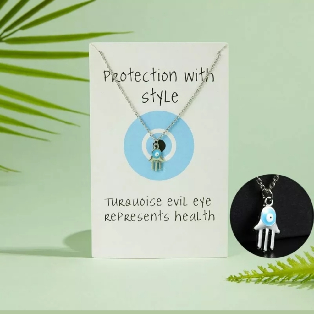 New Hamsa Hand Evil Eye Protection Necklace